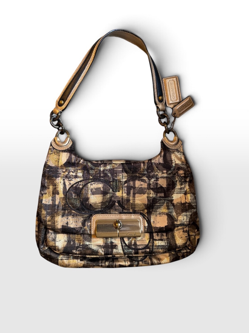 Coach Abstract Pattern Shoulder Bag - Picture 2 of 8